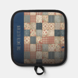 Persoonlijke Vintage Patchwork Familie Keuken Pannenlap