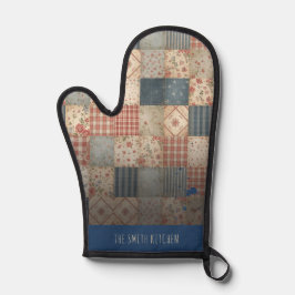 Persoonlijke Vintage Patchwork Familiekeuken Ovenwant