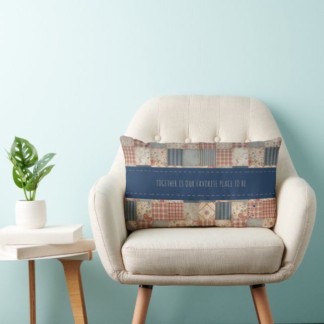Persoonlijke Vintage Patchwork Samenkomst Kussen (Stoel)