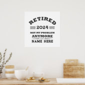 Persoonlijke vintage pensionering poster (Keuken)