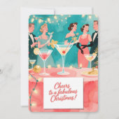 Persoonlijke Vintage Platte Kerstkaart (Voorkant)