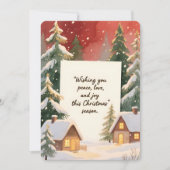 Persoonlijke Vintage Platte Kerstkaart  (Voorkant)