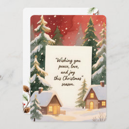 Persoonlijke Vintage Platte Kerstkaart 