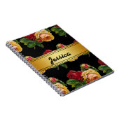 Persoonlijke Vintage Rustieke Bloem Notitieboek (Rechterzijde)