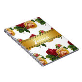 Persoonlijke Vintage Rustieke Bloem Notitieboek (Rechterzijde)