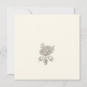 Persoonlijke Vintage Schets Elegante Calligrafie Save The Date (Achterkant)