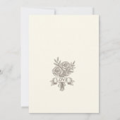 Persoonlijke Vintage Schets Elegante Calligraphy Kaart (Achterkant)