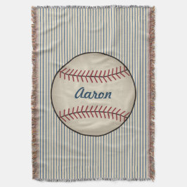 Persoonlijke vintage sportshonkbaldeken cadeau deken