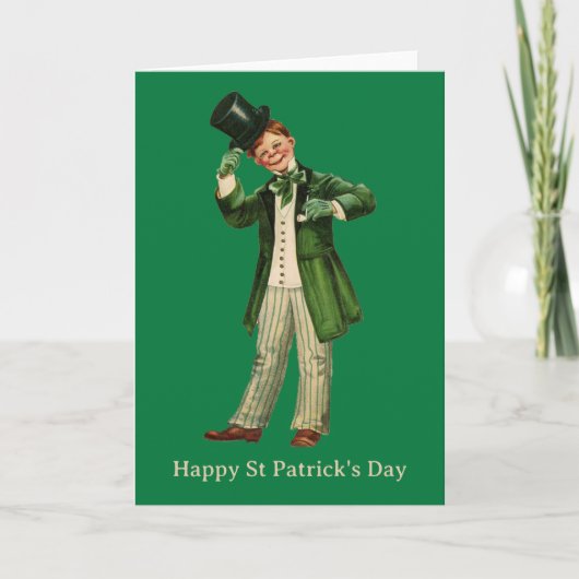 Persoonlijke Vintage St. Patrick's Day kaart (Voorkant)