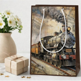 Persoonlijke vintage stoomtrein | Trein Cadeau Medium Cadeauzakje