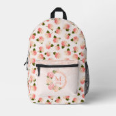 Persoonlijke Vintage Tuinbloesems Bedrukte Rugzak (Voorkant)