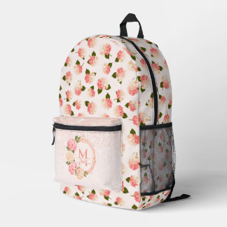 Persoonlijke Vintage Tuinbloesems Bedrukte Rugzak
