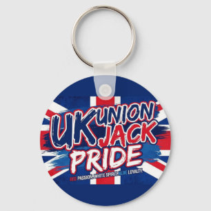 Persoonlijke vintage Union Jack Britse vlag Sleutelhanger