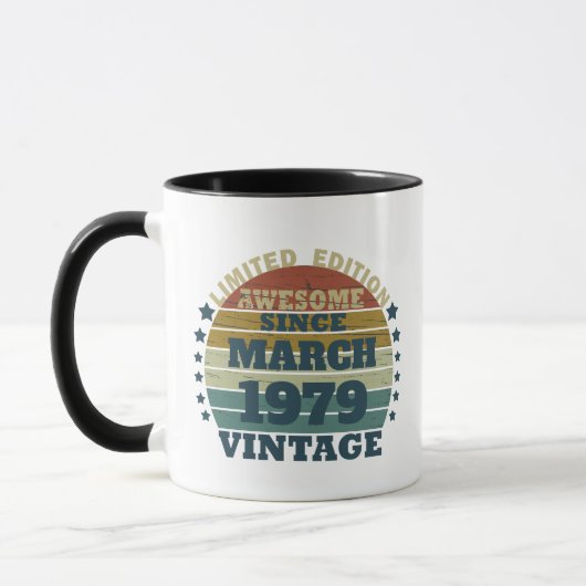 Persoonlijke vintage verjaardagscadeaus mok (Links)
