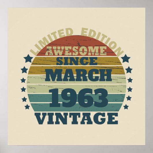 Persoonlijke vintage verjaardagscadeaus poster (Voorkant)