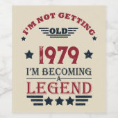 Persoonlijke vintage verjaardagscadeaus rood wijn etiket (Enkel label)