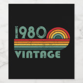 Persoonlijke vintage verjaardagscadeaus wijn etiket (Enkel label)