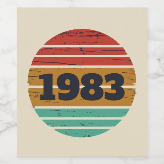 Persoonlijke vintage verjaardagscadeaus wijn etiket (Enkel label)