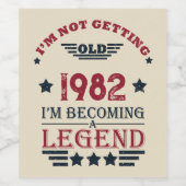 Persoonlijke vintage verjaardagscadeaus wijn etiket (Enkel label)