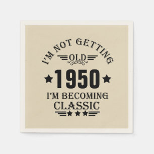Persoonlijke vintage verjaardagsfeestje servet