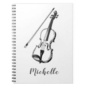 Persoonlijke vintage viool muziek notitieboek