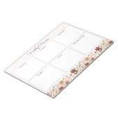 Persoonlijke Vintage Wilde Bloem Weekplanner Notitieblok (Schuin)