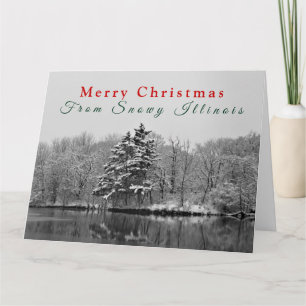 Persoonlijke Vintage Winter Wonderland Kerstmis Kaart