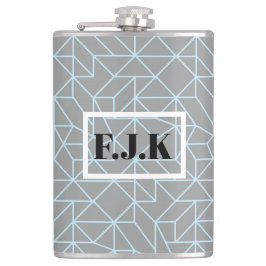 Persoonlijke vinyl omwikkelde fles - Geometrisch b Heupfles