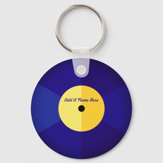Persoonlijke Vinyl Record muziek Sleutelhanger (Voorkant)