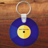 Persoonlijke Vinyl Record muziek Sleutelhanger (Voorkant)