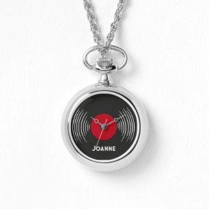 Persoonlijke vinylplaat-horloge horloge
