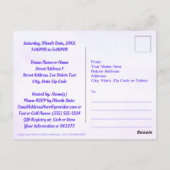 Persoonlijke violen, geboortekaart uitnodigingen (Achterkant)