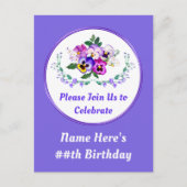 Persoonlijke violen, geboortekaart uitnodigingen (Voorkant)