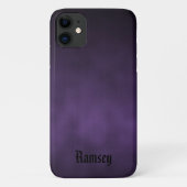 Persoonlijke Violet en zwarte Gothic kunst Case-Mate iPhone Case (Achterkant)
