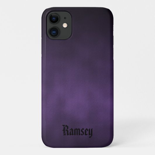 Persoonlijke Violet en zwarte Gothic kunst Case-Mate iPhone Case (Achterkant)