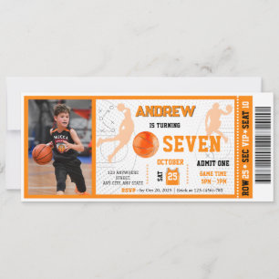 Persoonlijke VIP Basketbal Game Verjaardag Ticket Kaart