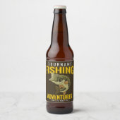 Persoonlijke Visavonturen Baarsvisser Angler Bier Etiket (Voorkant)