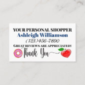 PERSOONLIJKE Visitekaartje VOOR SCHEEPTOESTELLEN (Achterkant)