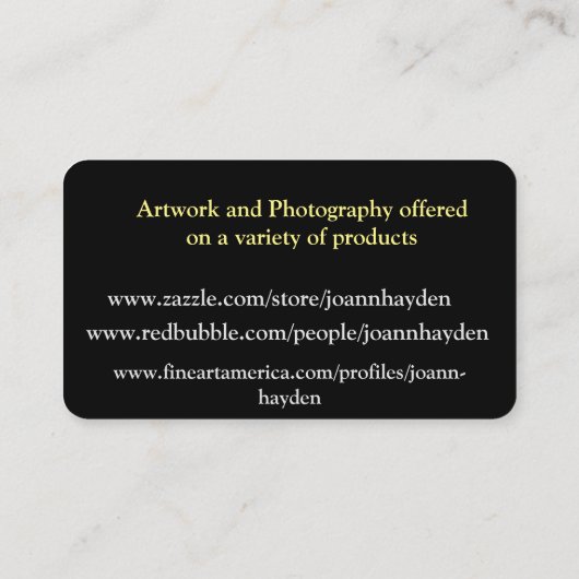 PERSOONLIJKE VISITEKAARTJES (Achterkant)