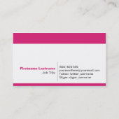 Persoonlijke Visitekaartjes voor netwerken in roze (Achterkant)
