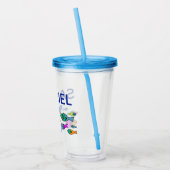 Persoonlijke visknuppel acryl drinkbeker (Links)