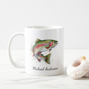 Persoonlijke Visliefhebber – Forel Vissen Ontwerp Koffiemok