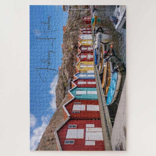 Persoonlijke vissershaven, landschappelijk legpuzzel (Verticaal)