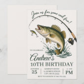 Persoonlijke visvangst verjaardagsfeest Reel Kaart (Voorkant / Achterkant)