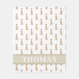 Persoonlijke Vizsla Babydeken Roze & Wit Fleece Deken