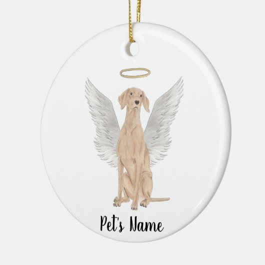 Persoonlijke Vizsla condoleance-herdenking Keramisch Ornament (Links)