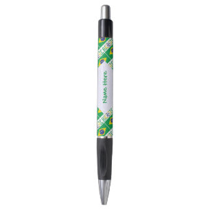 Persoonlijke Vlag van Brazilië Tiled Emmy Pen