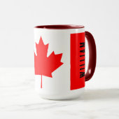 Persoonlijke vlag van Canada | Aangepaste naam Can Mok (Voorkant rechts)