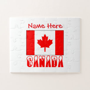 Persoonlijke vlag van Canada Persoonlijk cadeau Legpuzzel