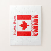 Persoonlijke vlag van Canada Persoonlijk cadeau Legpuzzel (Verticaal)
